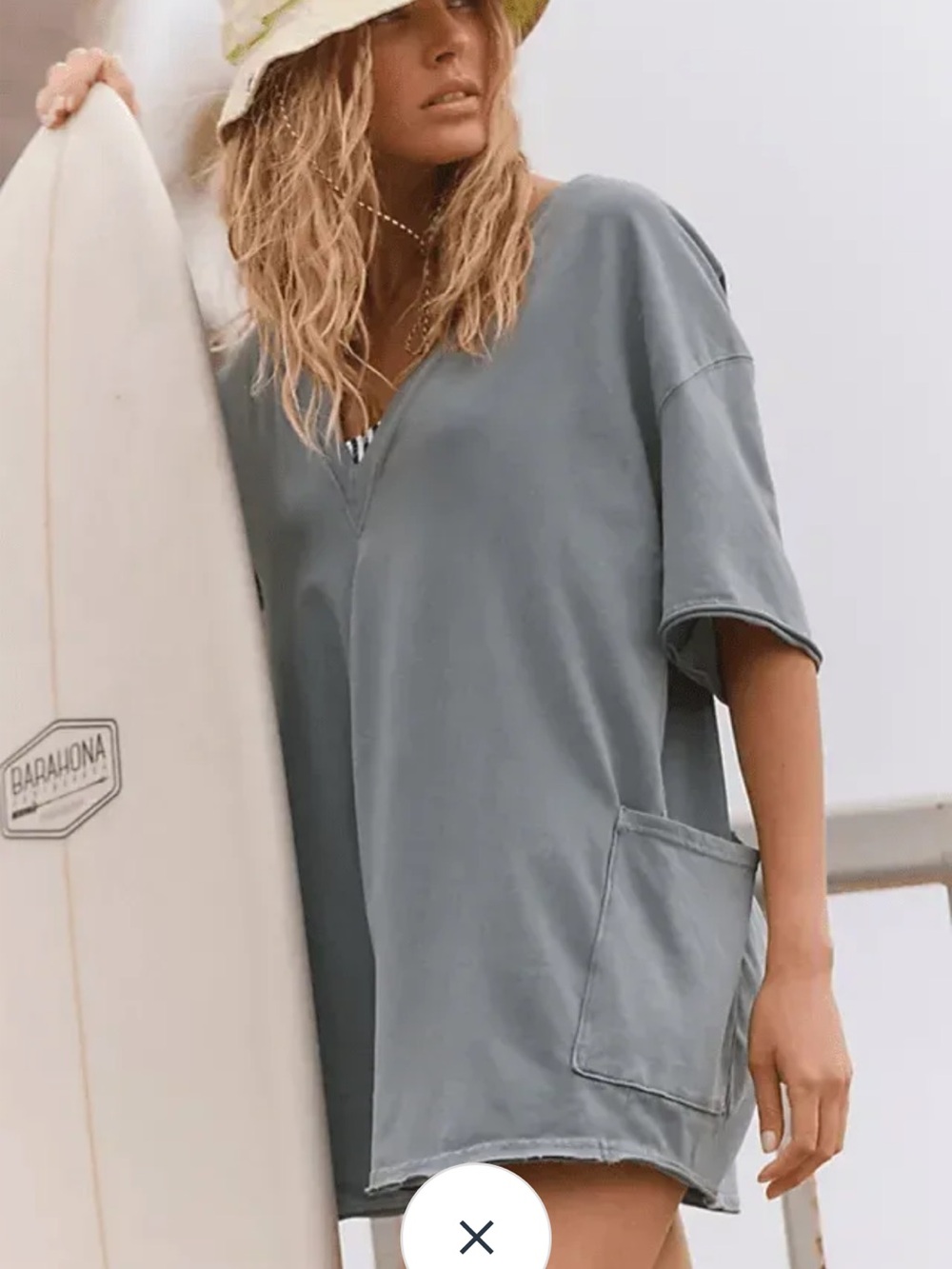 FP Movement Hot Shot Tee Romper Grey Blue